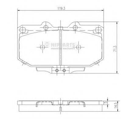 NIPPARTS J3601058 Комплект гальмівних колодок, дискове гальмо