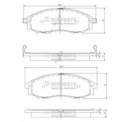 NIPPARTS J3601088 Комплект гальмівних колодок, дискове гальмо