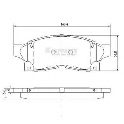 NIPPARTS J3602058 Комплект гальмівних колодок, дискове гальмо