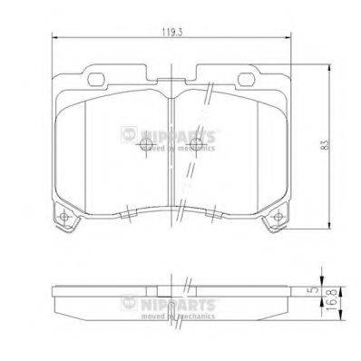 NIPPARTS J3602069 Комплект гальмівних колодок, дискове гальмо