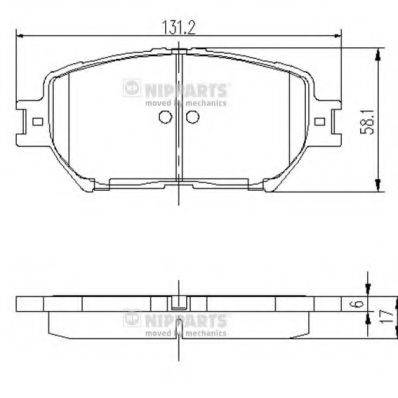 NIPPARTS J3602099 Комплект гальмівних колодок, дискове гальмо