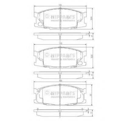 NIPPARTS J3605044 Комплект гальмівних колодок, дискове гальмо