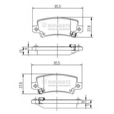 NIPPARTS J3612025 Комплект гальмівних колодок, дискове гальмо