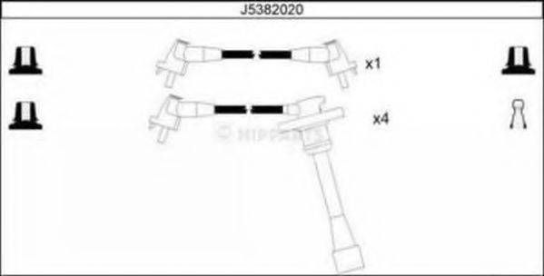 NIPPARTS J5382020 Комплект дротів запалювання