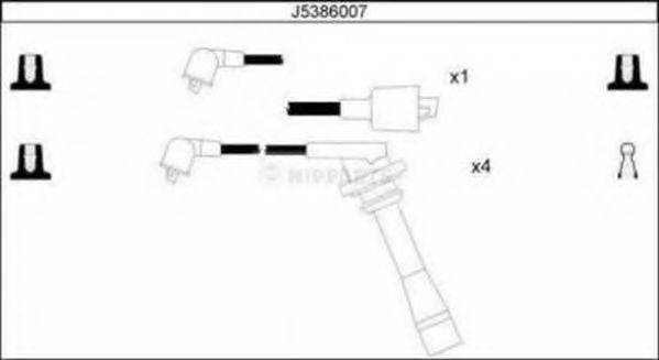 NIPPARTS J5386007 Комплект дротів запалювання