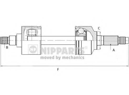 NIPPARTS N2800500 Приводний вал