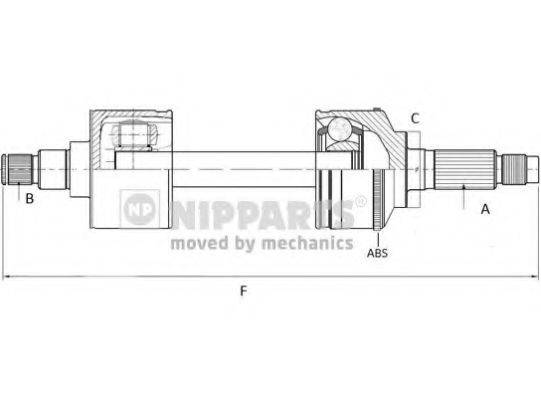 NIPPARTS N2801000 Приводний вал