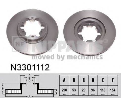 NIPPARTS N3301112 гальмівний диск