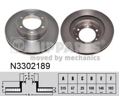 NIPPARTS N3302189 гальмівний диск