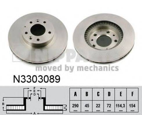 NIPPARTS N3303089 гальмівний диск