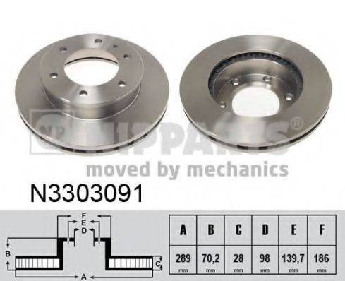 NIPPARTS N3303091 гальмівний диск