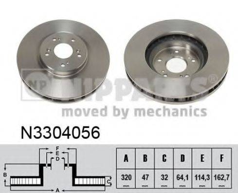 NIPPARTS N3304056 гальмівний диск