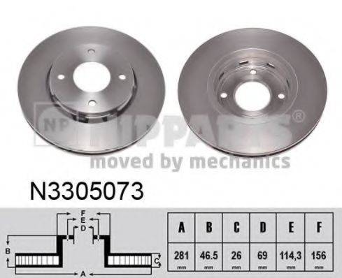 NIPPARTS N3305073 гальмівний диск