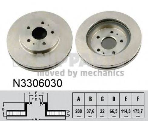 NIPPARTS N3306030 гальмівний диск