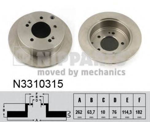 NIPPARTS N3310315 гальмівний диск