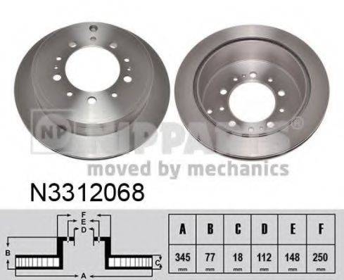 NIPPARTS N3312068 гальмівний диск