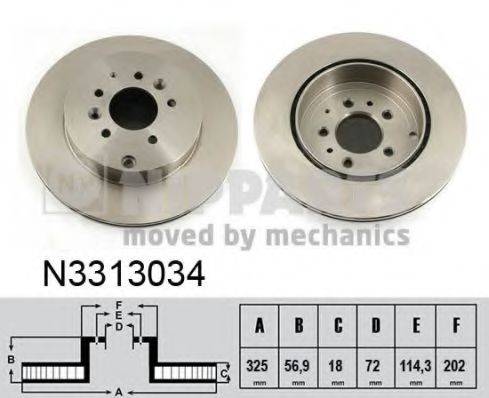 NIPPARTS N3313034 гальмівний диск