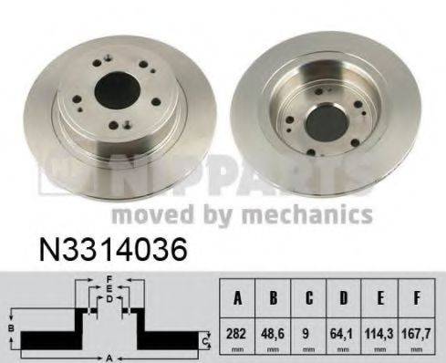 NIPPARTS N3314036 гальмівний диск