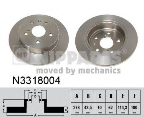 NIPPARTS N3318004 гальмівний диск