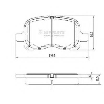 NIPPARTS N3602129 Комплект гальмівних колодок, дискове гальмо