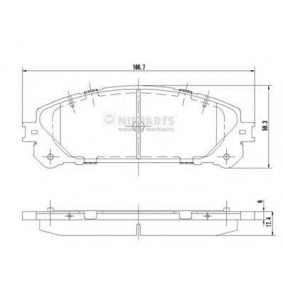 NIPPARTS N3602139 Комплект гальмівних колодок, дискове гальмо