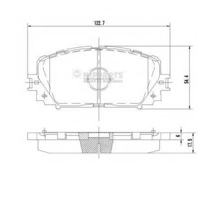 NIPPARTS N3602140 Комплект гальмівних колодок, дискове гальмо