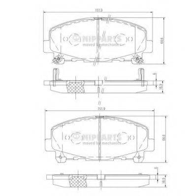 NIPPARTS N3604069 Комплект гальмівних колодок, дискове гальмо