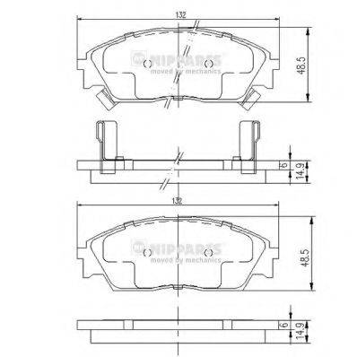 NIPPARTS J3604023 Комплект гальмівних колодок, дискове гальмо