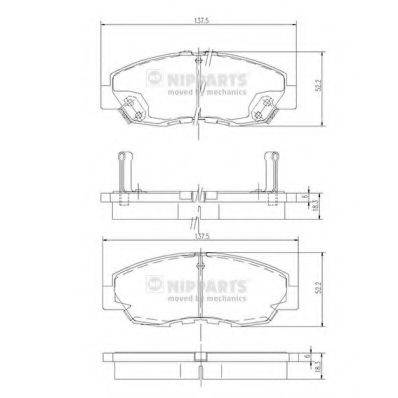 NIPPARTS J3604030 Комплект гальмівних колодок, дискове гальмо