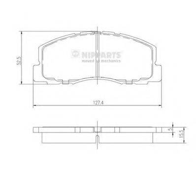 NIPPARTS J3605025 Комплект гальмівних колодок, дискове гальмо