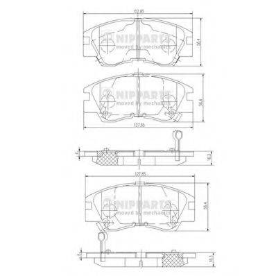 NIPPARTS J3605027 Комплект гальмівних колодок, дискове гальмо