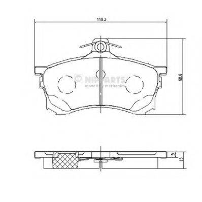 NIPPARTS J3605037 Комплект гальмівних колодок, дискове гальмо