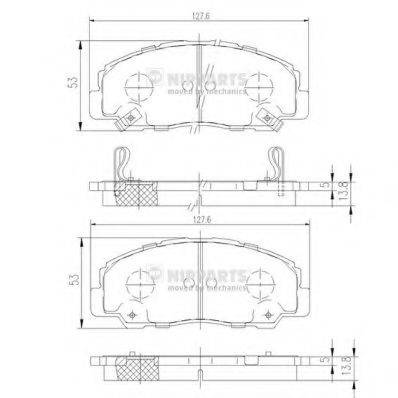 NIPPARTS J3606012 Комплект гальмівних колодок, дискове гальмо