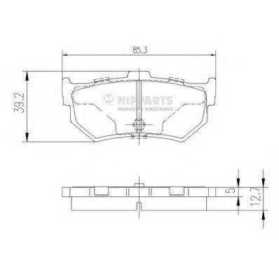 NIPPARTS J3618000 Комплект гальмівних колодок, дискове гальмо