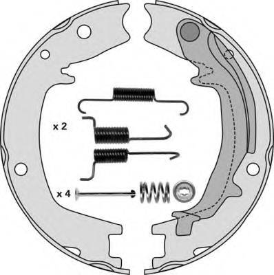 MGA M857R Комплект гальмівних колодок, стоянкова гальмівна система
