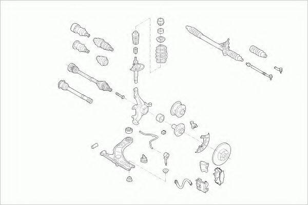 ZF PARTS VWGOLFFZ015 Рульове управління; Підвіска колеса