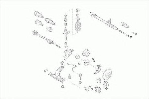 ZF PARTS VWGOLFFZ023 Рульове управління; Підвіска колеса