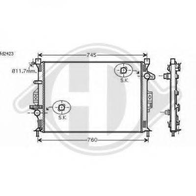 DIEDERICHS 8142805 Радіатор, охолодження двигуна