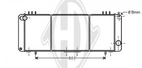 DIEDERICHS 8261205 Радіатор, охолодження двигуна
