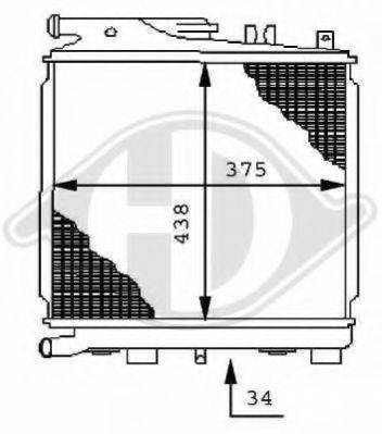 DIEDERICHS 8500301 Радіатор, охолодження двигуна