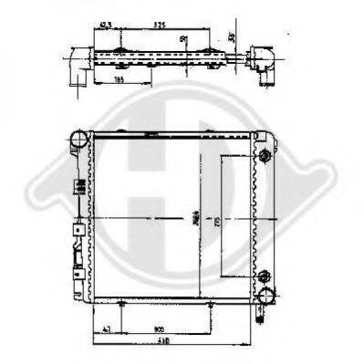 DIEDERICHS 8500525 Радіатор, охолодження двигуна