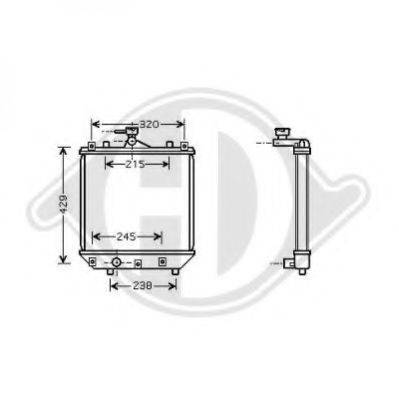 DIEDERICHS 8643586 Радіатор, охолодження двигуна