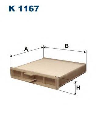 FILTRON K1167 Фільтр, повітря у внутрішньому просторі