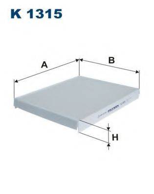 FILTRON K1315 Фільтр, повітря у внутрішньому просторі