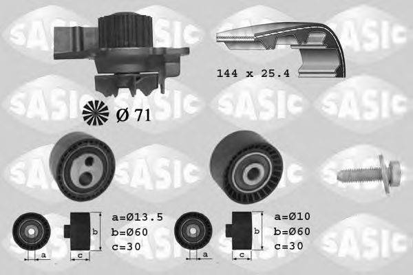 SASIC 3900013 Водяний насос + комплект зубчастого ременя