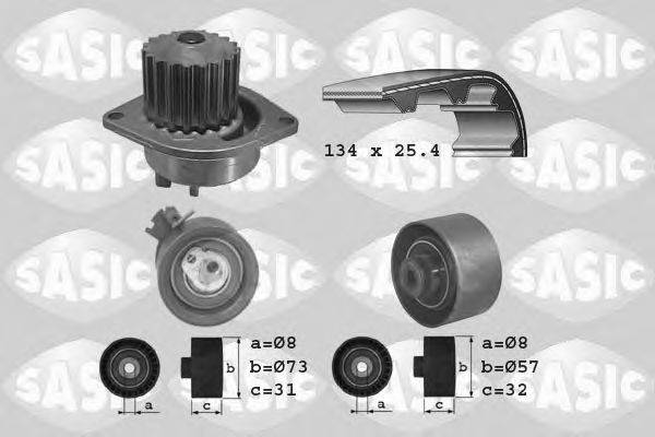 SASIC 3900016 Водяний насос + комплект зубчастого ременя