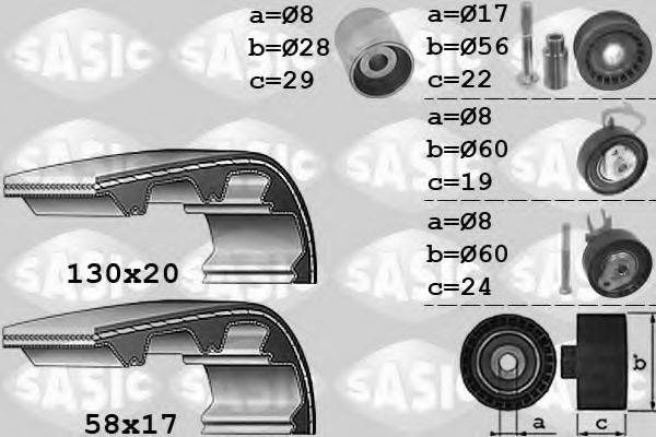 SASIC 1756051 Комплект ременя ГРМ