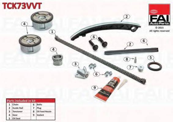 FAI AUTOPARTS TCK73VVT Комплект мети приводу розподільного валу