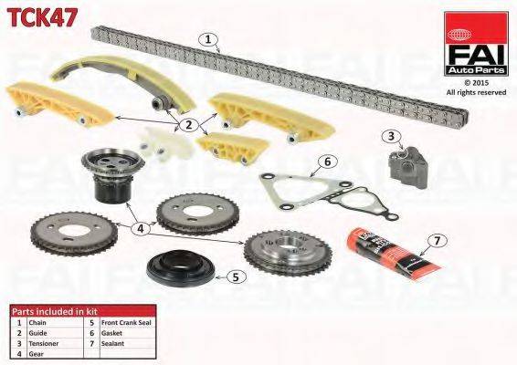 FAI AUTOPARTS TCK47 Комплект мети приводу розподільного валу