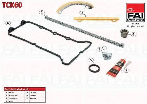 FAI AUTOPARTS TCK60 Комплект мети приводу розподільного валу